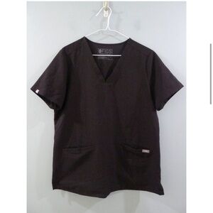 Figs Casma Medical Scrub Top - Black M